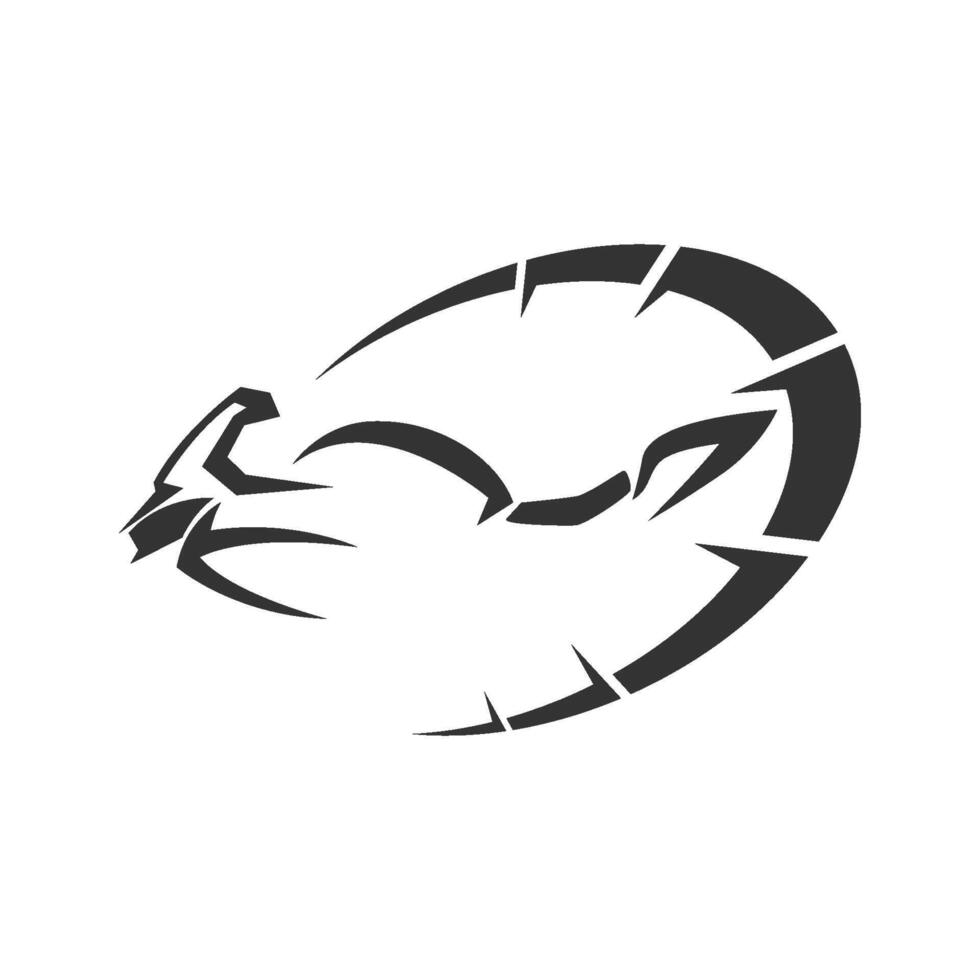 Motorcycle logo icon flat vector