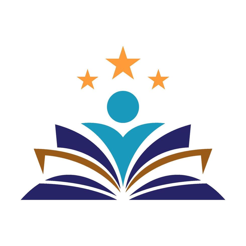 Education school logo flat design vector