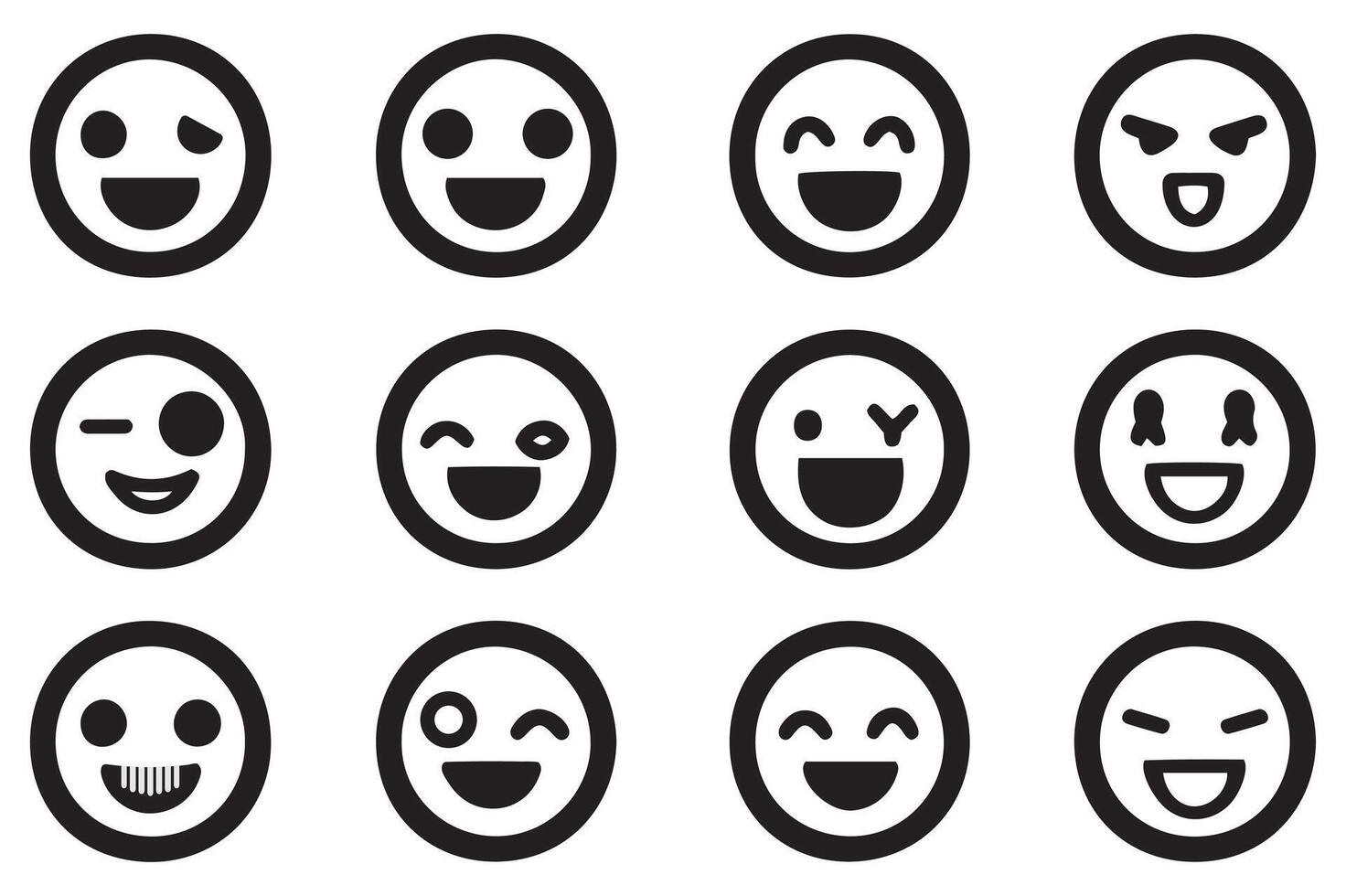 Creative Emoji Icons for Web and App Design vector
