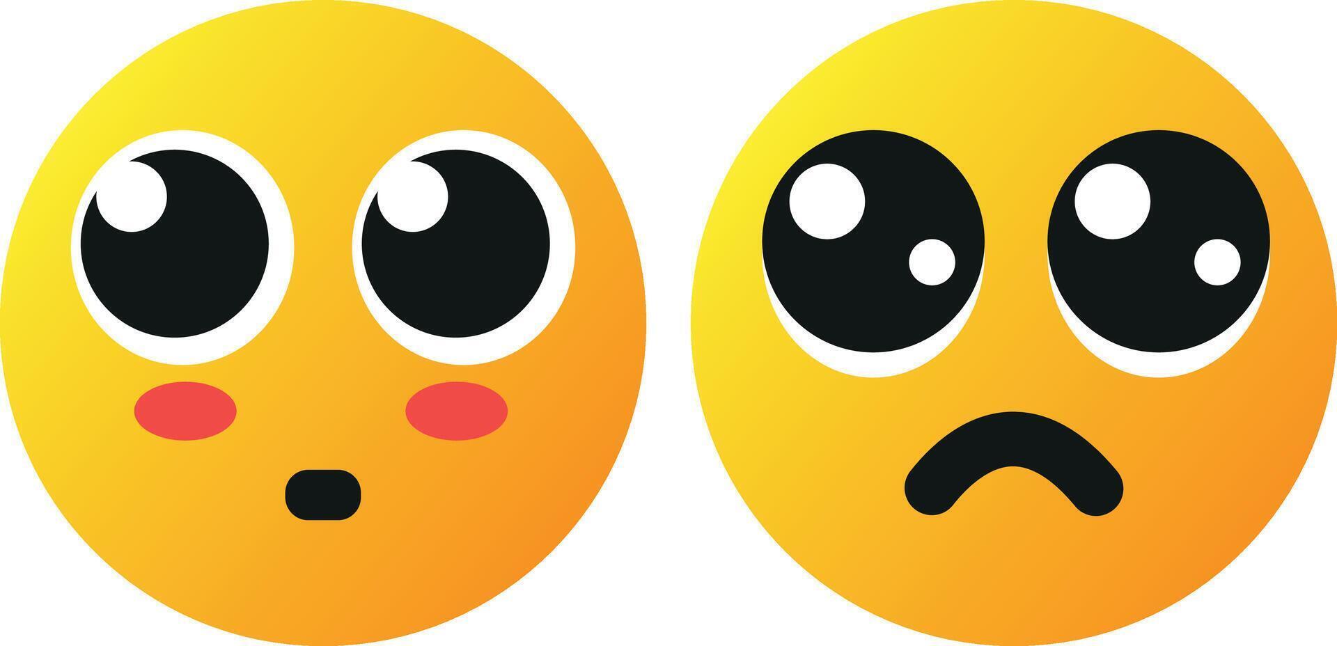 A cute and colorful emoji icon set, perfect for enhancing your designs, chats, or digital products. vector