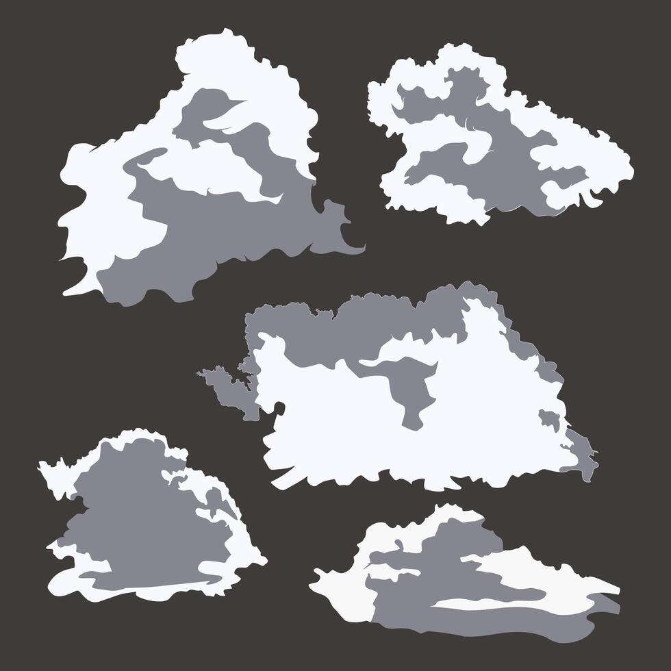 Clouds realistic nature sky vector