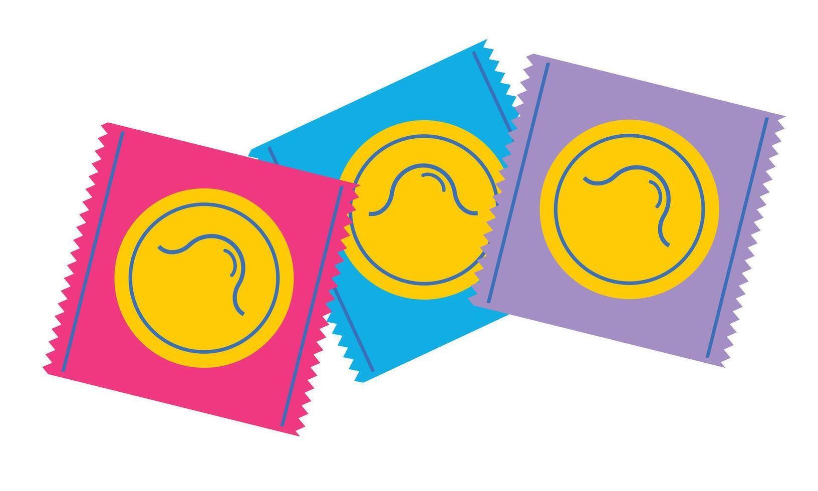 condom packet protection vector