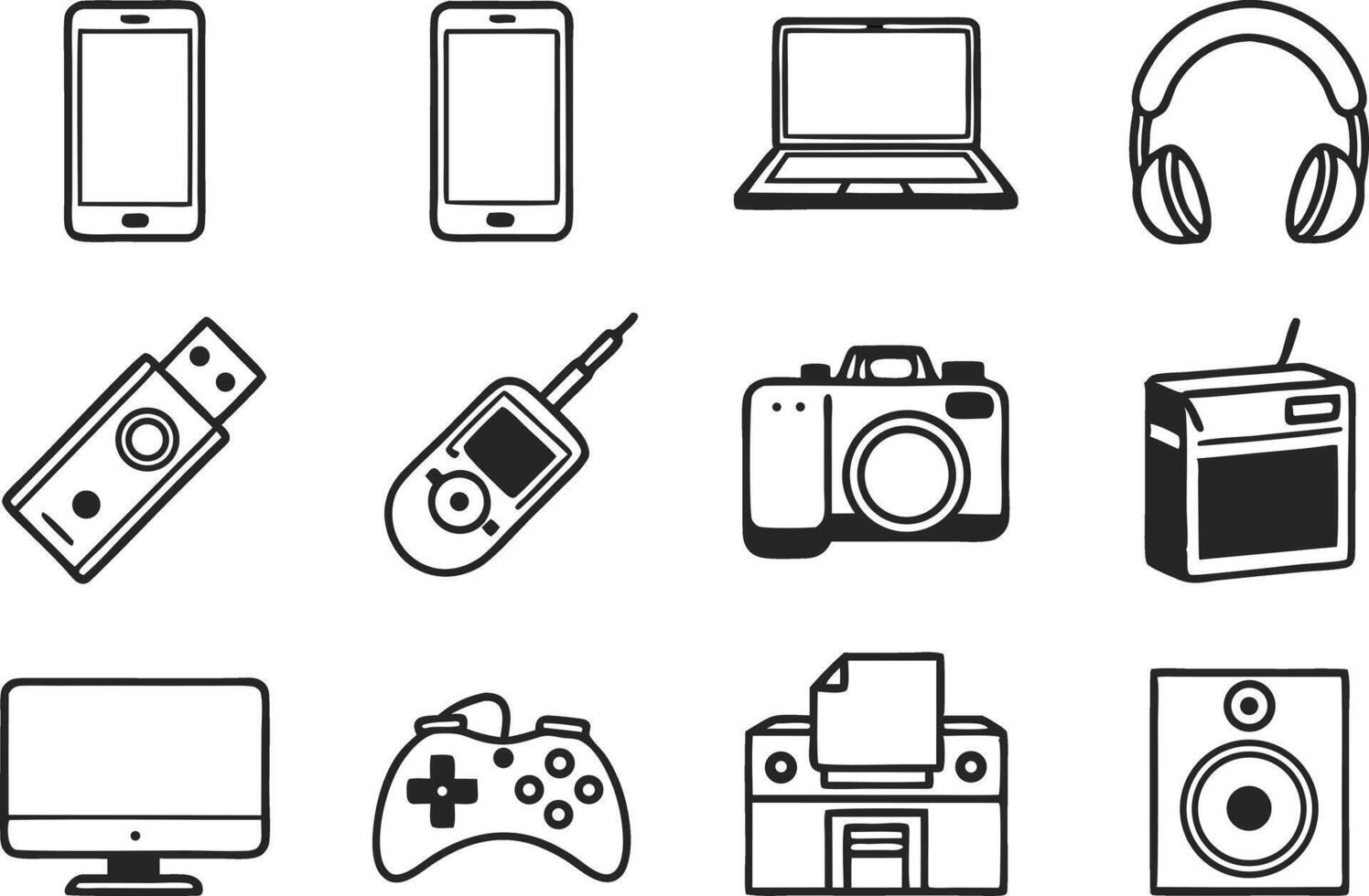 Tech Icons Collection for UI Design vector