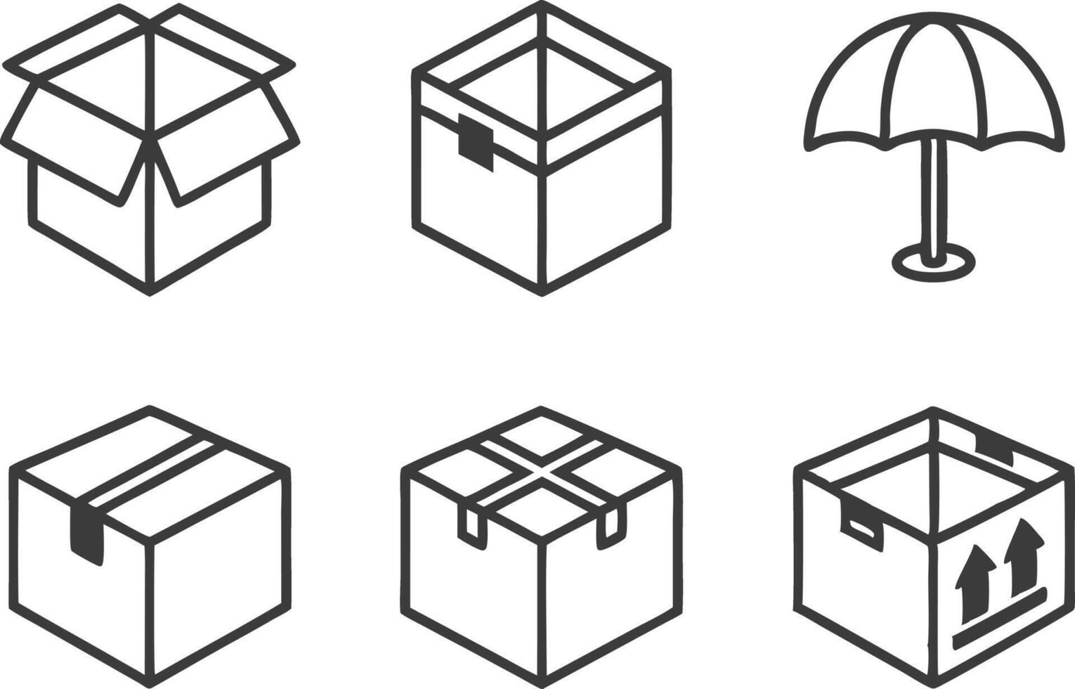 Clean Box Graphics for Digital Projects vector