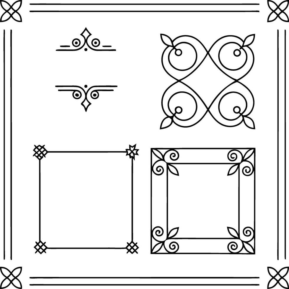 Clean Frame and Divider Borders for Creatives vector