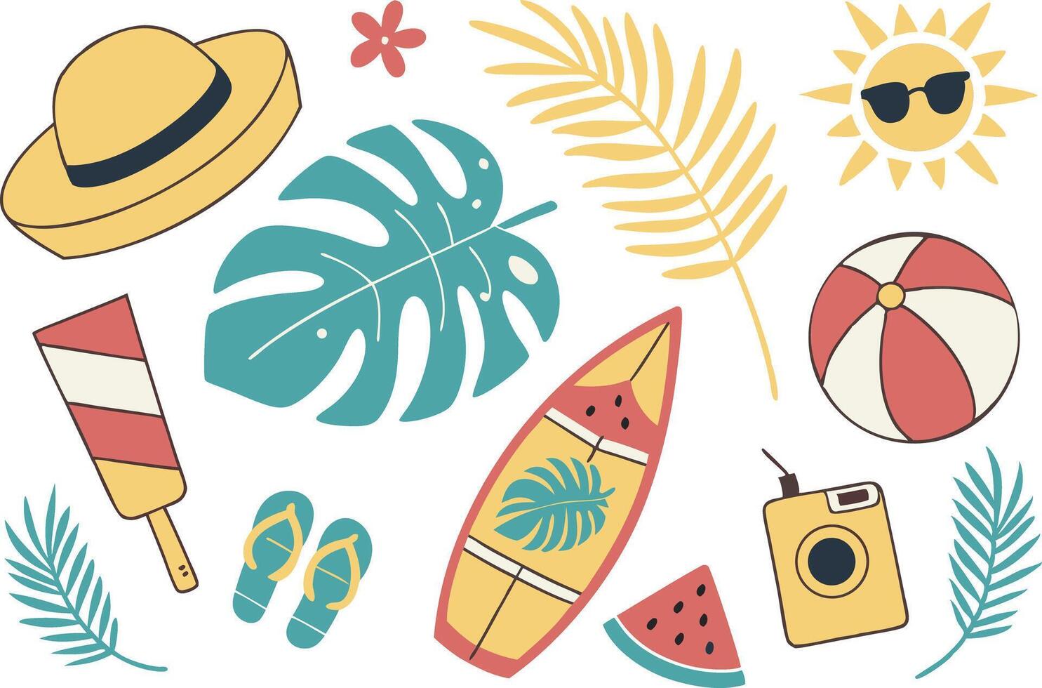 Bright Summer Graphics Pack for Commercial Use vector