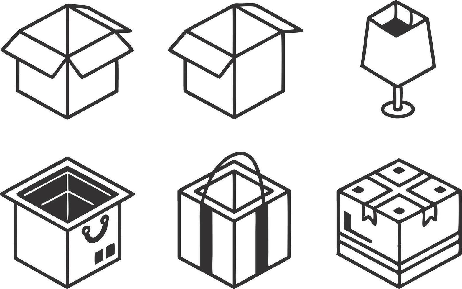 Box Icon Set for Web and App Design vector