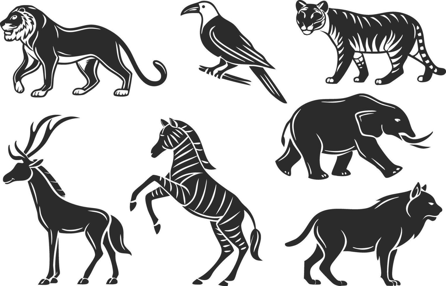 Cute Animal Clipart Set for Kids and Creatives vector