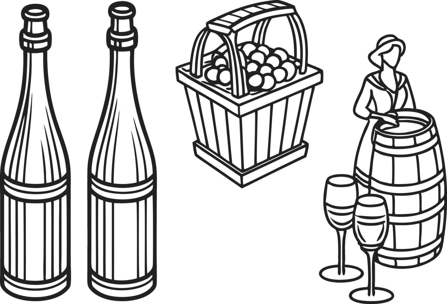 Bottle Illustration Set for Branding and Design vector