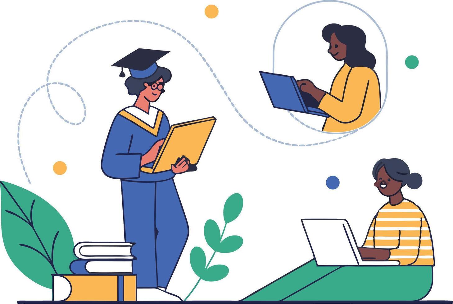 Creative Education Templates for Class Projects vector