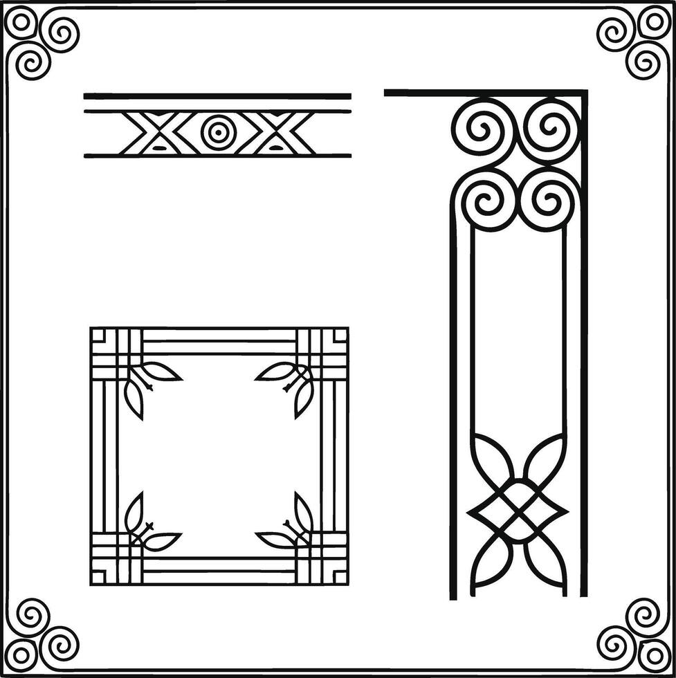 border set illustration vector