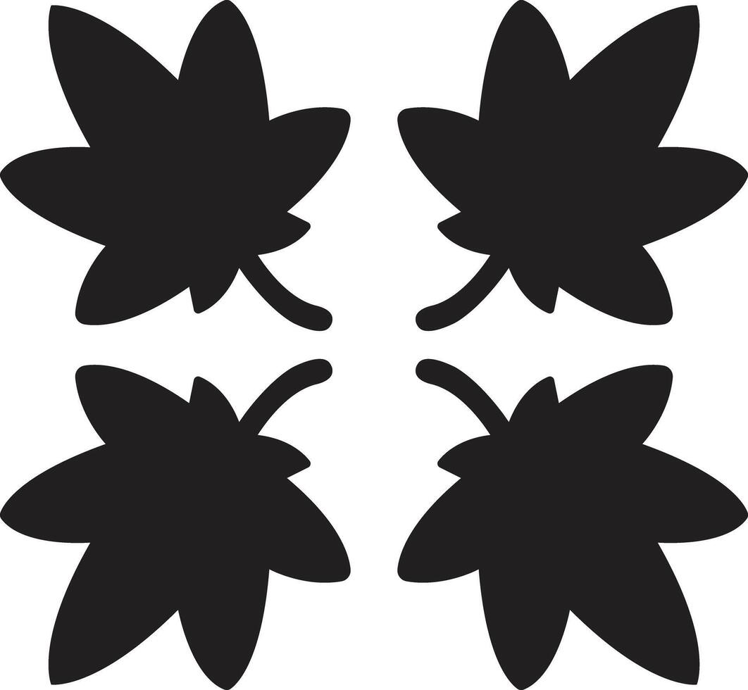 Maple Leaves Icon Set for Seasonal Design vector