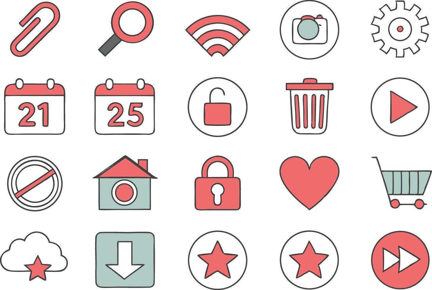 Minimal UIUX Components for Web and App Design vector