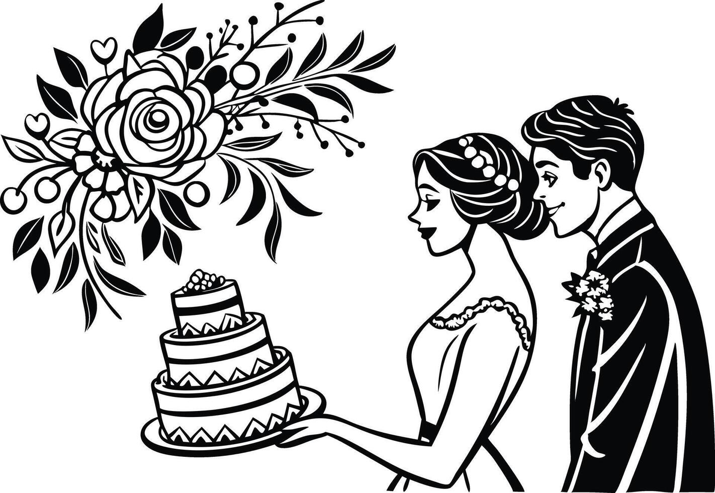 Elegant DIY Wedding Set for Custom Projects vector
