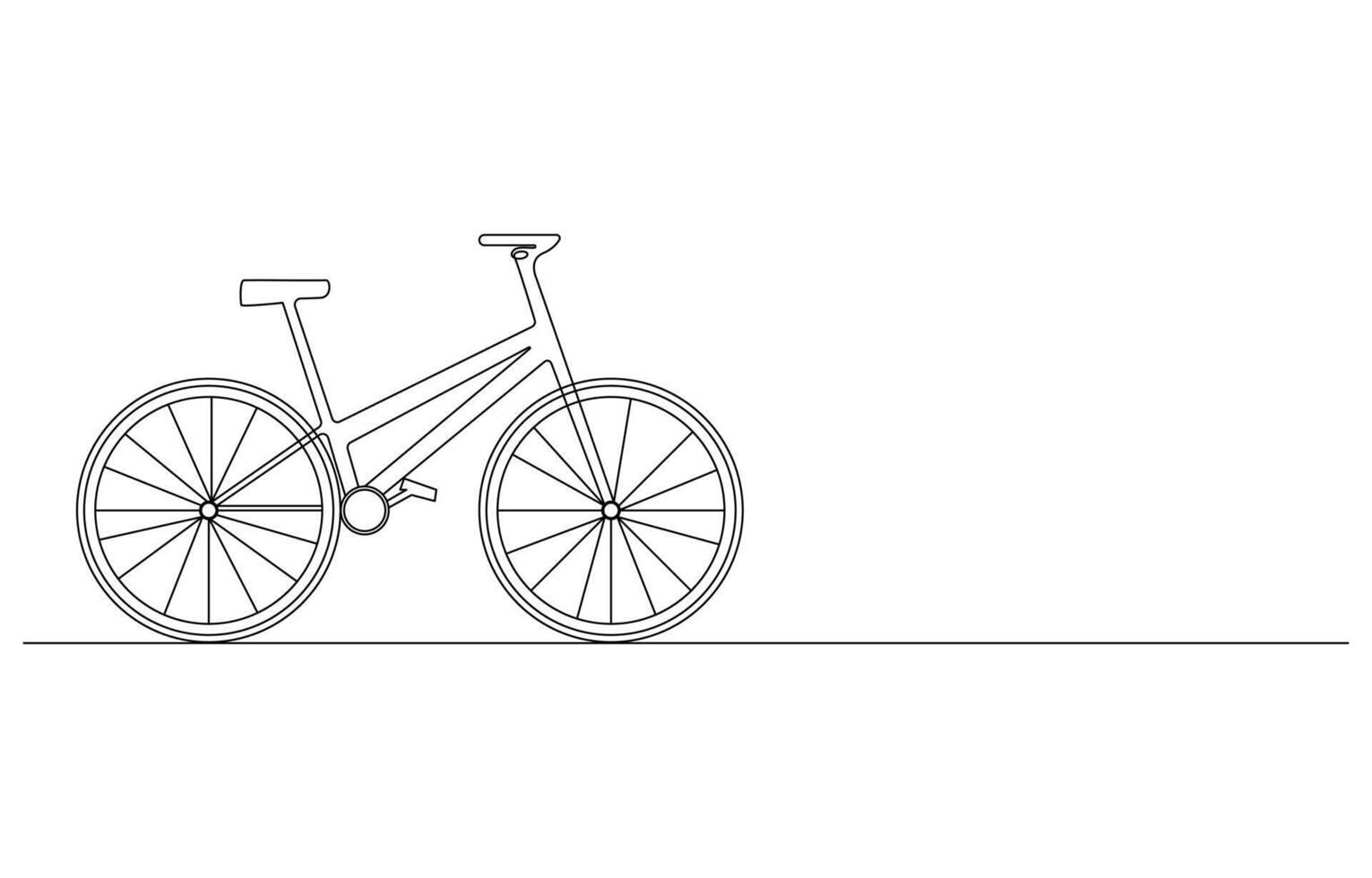 Bicycle Continuous Line Icon vector