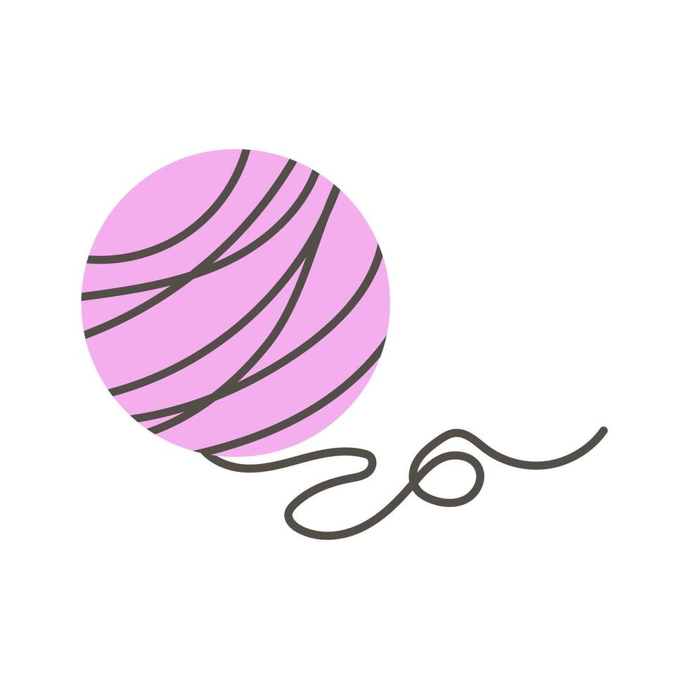 Ball of sewing thread. illustration. vector