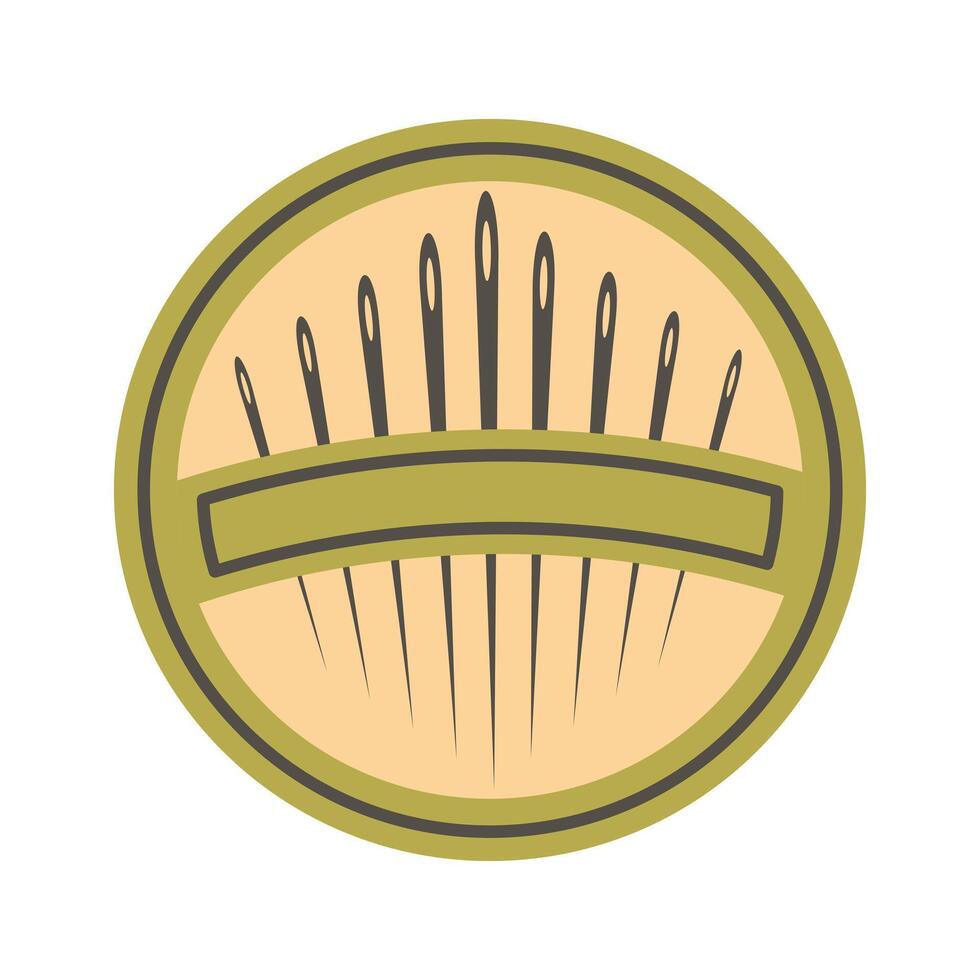 Set of sewing needles. Sewing tool. illustration. vector