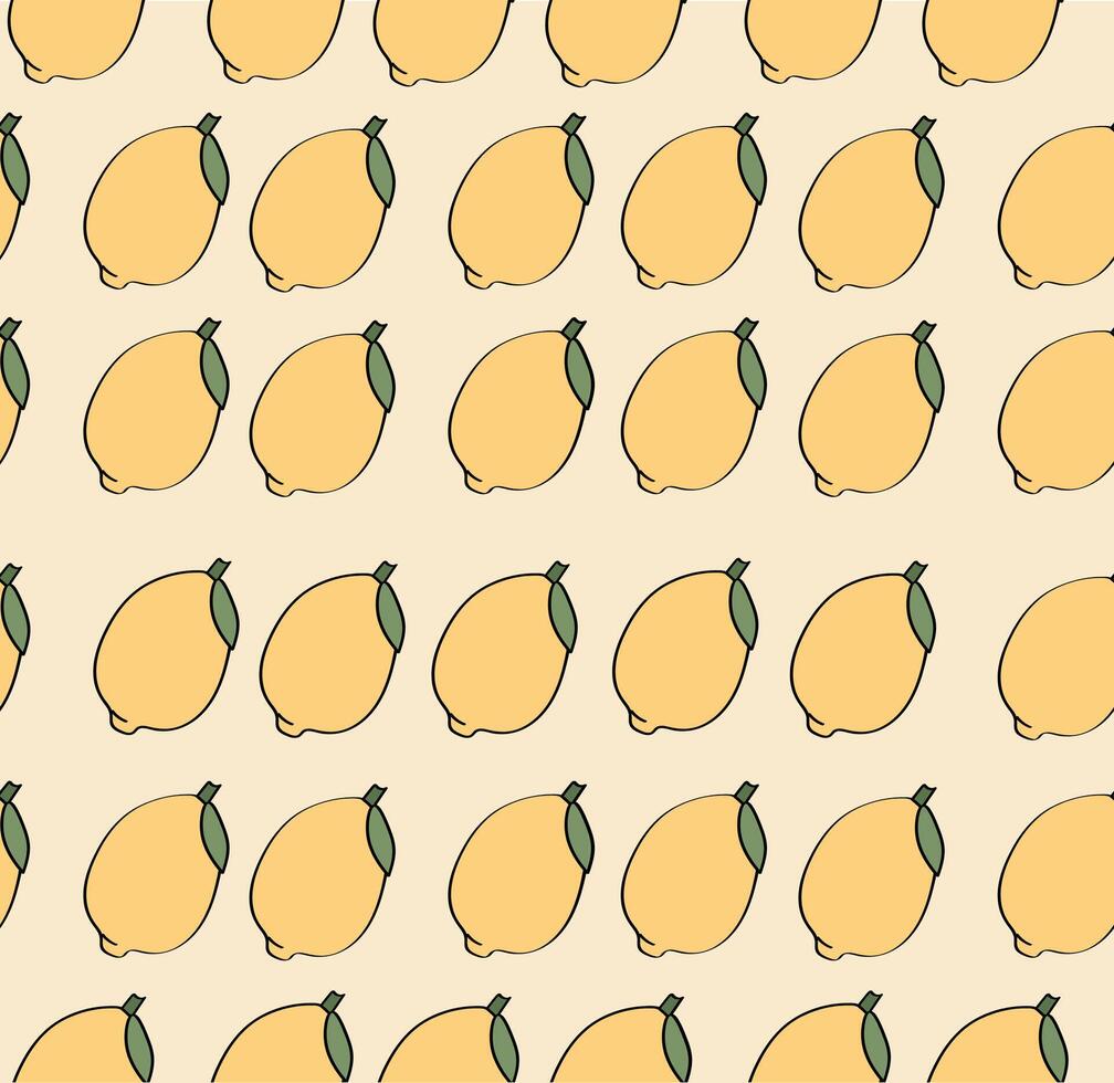 cute lemon seamless pattern vector