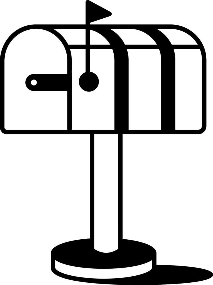 A doodle style icon of a mail slot vector