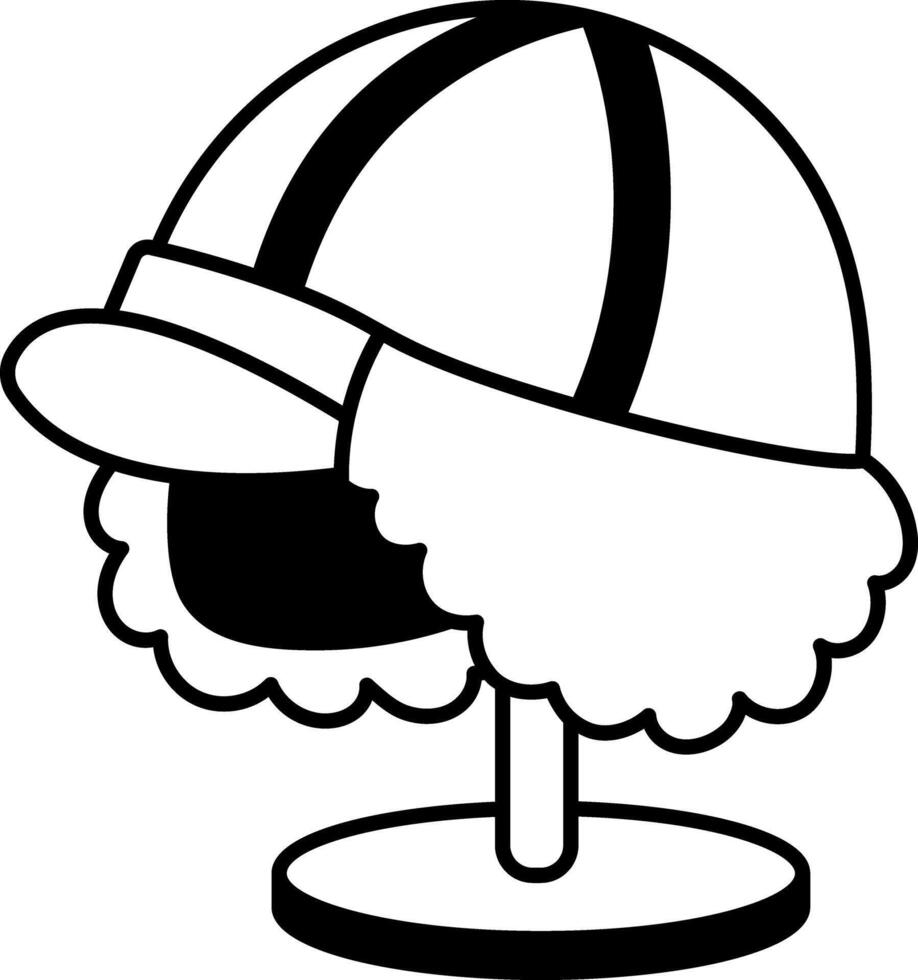 Beautiful winter hat icon in hand drawn style vector