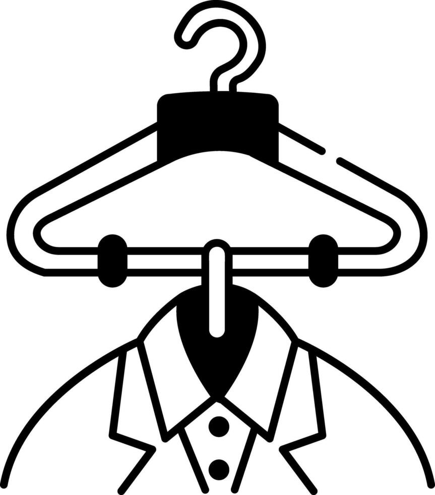 A doodle style illustration showing clothing hanger vector