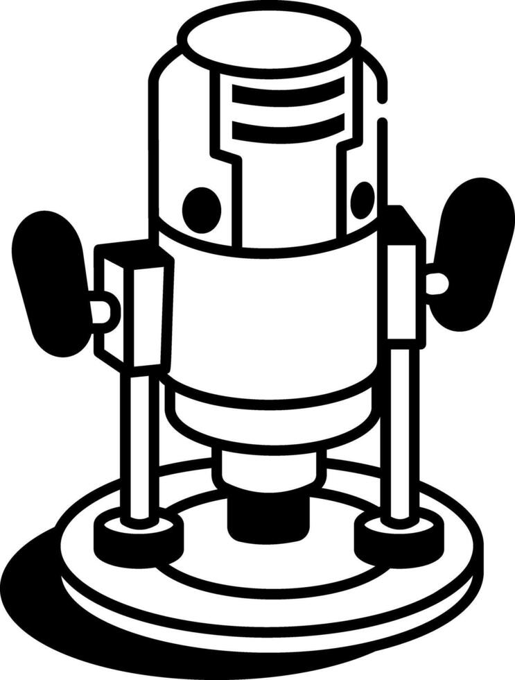 Electric router icon in hand drawn style vector