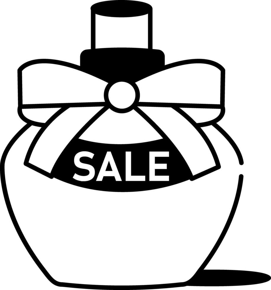 Sketchy style illustration of perfume sale vector