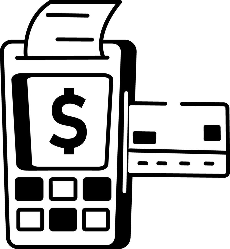 Doodle style illustration of card payment vector