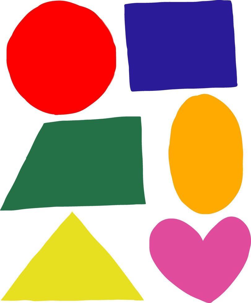 Collection of Colorful Hand-Drawn Shapes vector