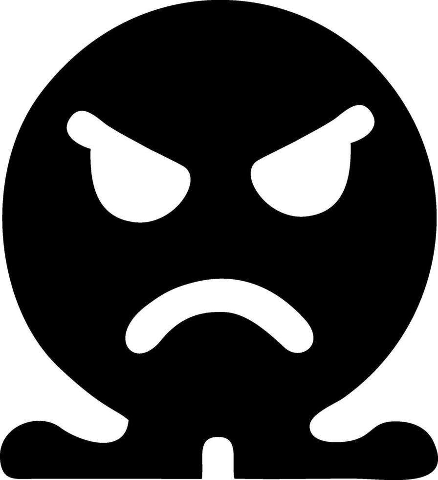Angry emoticon graphic design vector