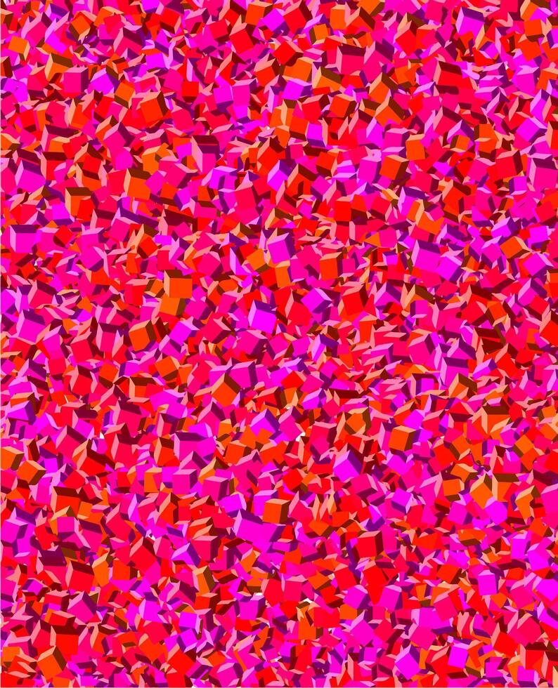 Abstract composition of colorful 3D cubes in a mosaic pattern design vector