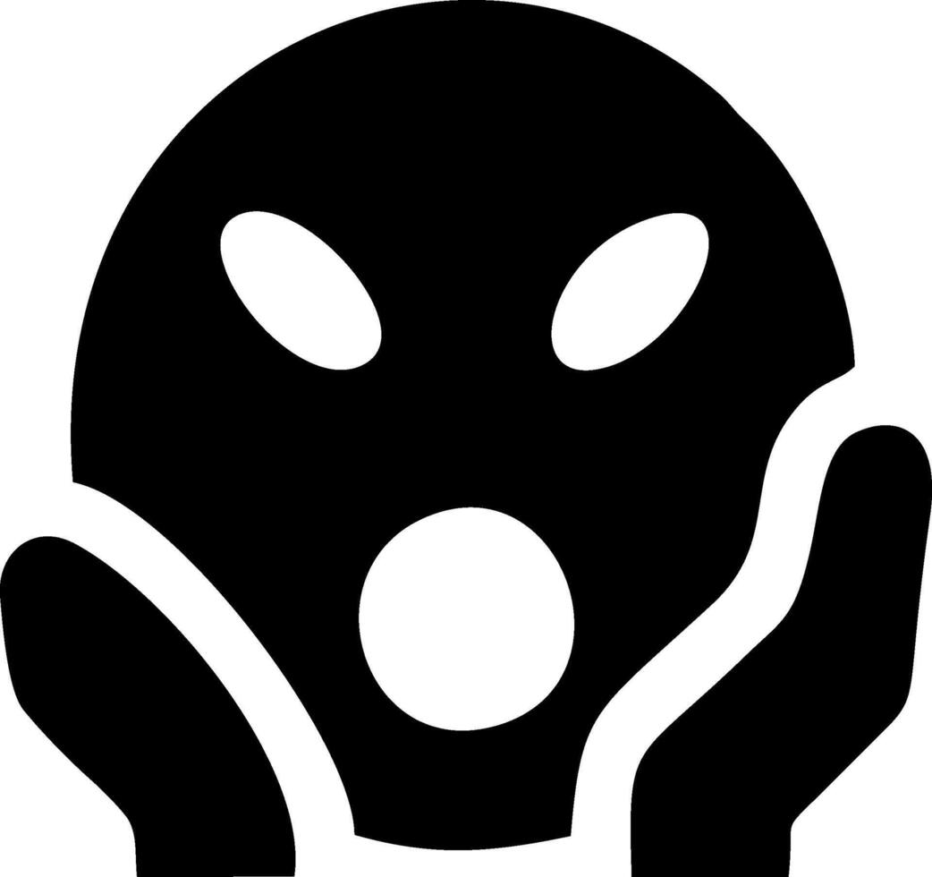 Shocked Alien Face Icon vector