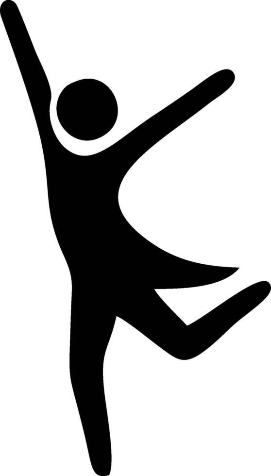 Joyful Person Silhouette Jumping with Excitement vector