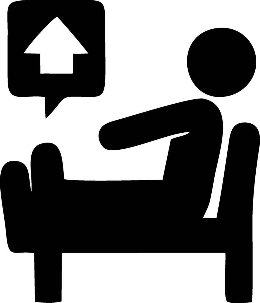 Person in bed with home icon, symbolizing home healthcare or recovery. vector