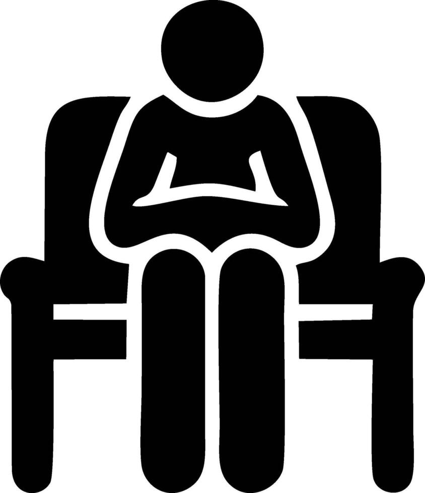 Person Sitting in a Chair, Depressed or Anxious Mood vector
