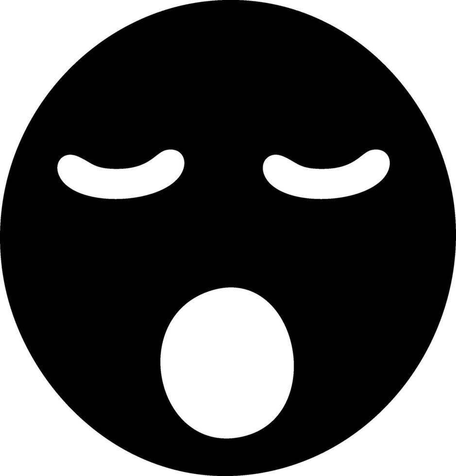 Tired Emoji Face Icon Showing Exhaustion vector