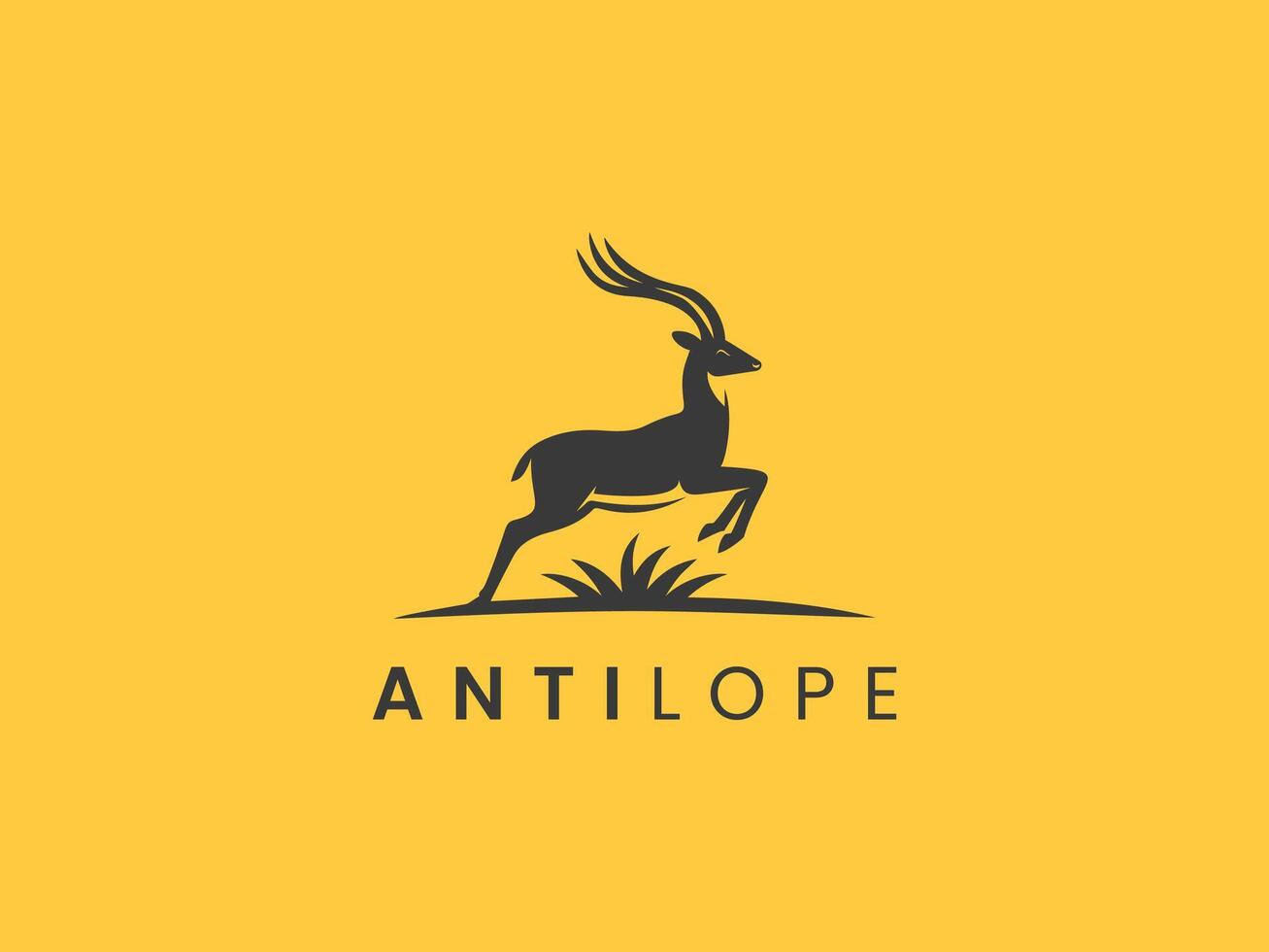 Antilope Animal Logo Design vector