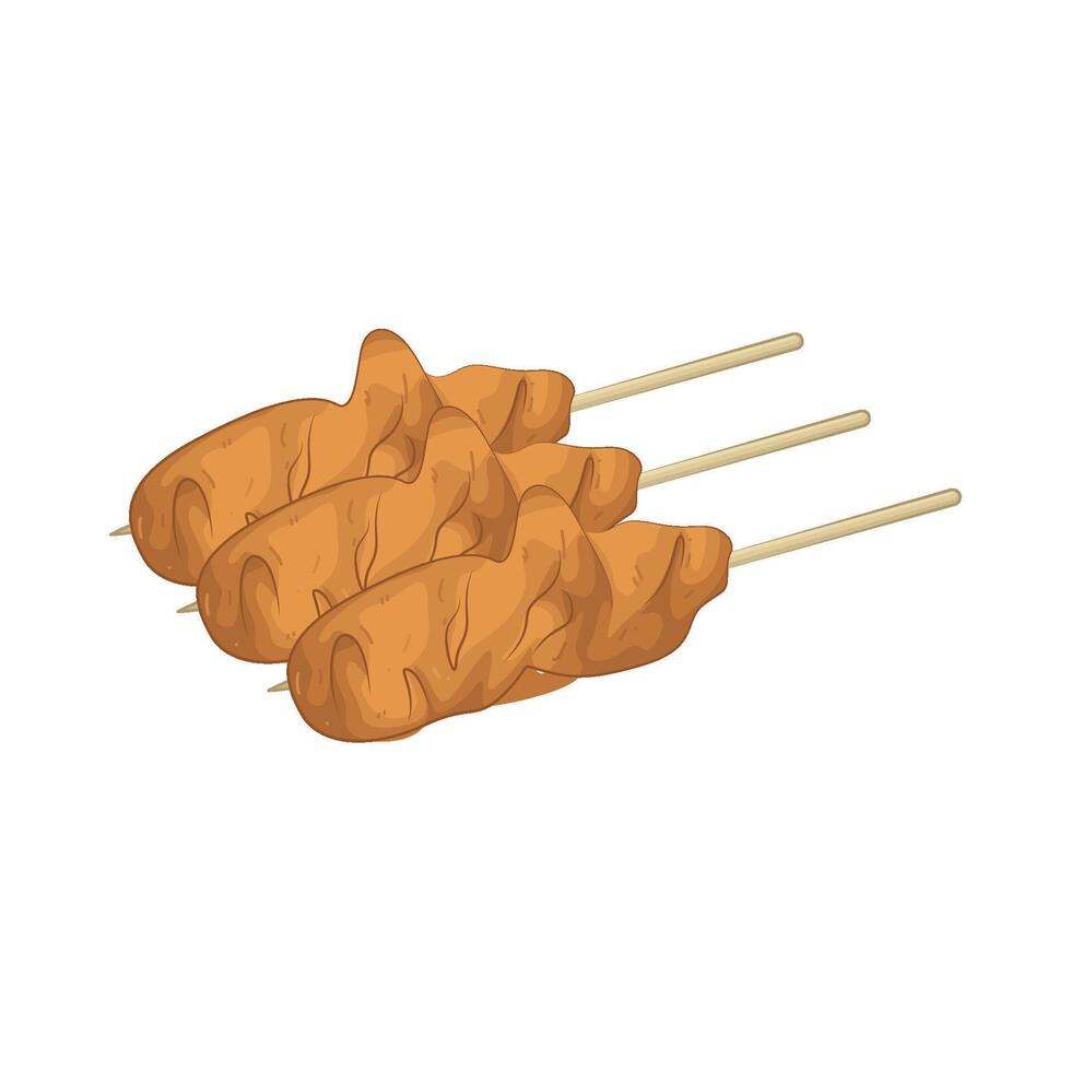Illustration of Chicken Skewers vector