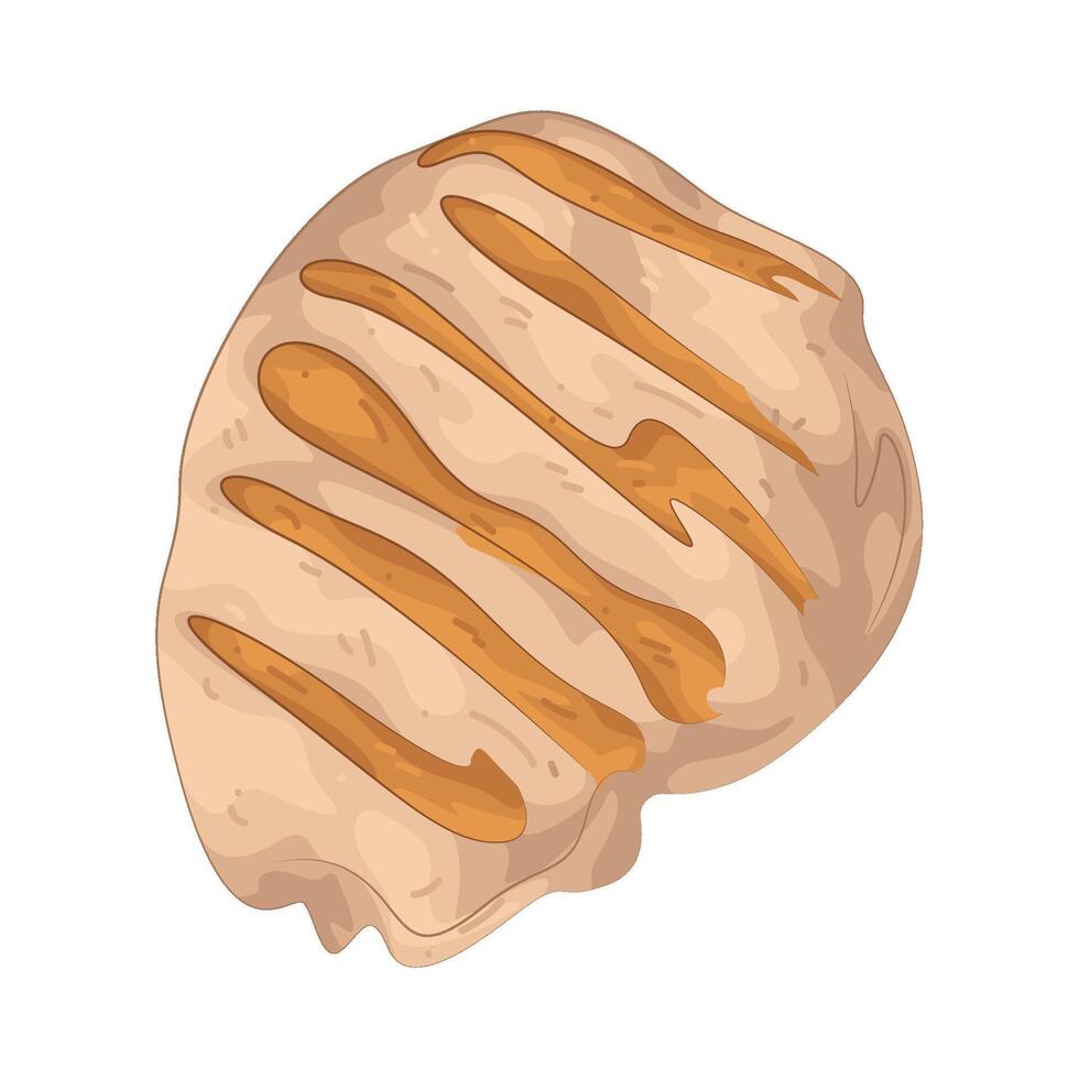 Illustration of grilled chicken vector