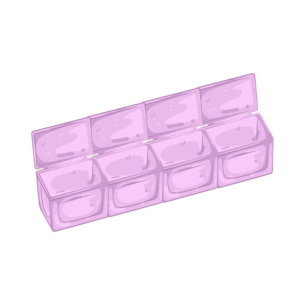 Illustration of Pill organizer vector