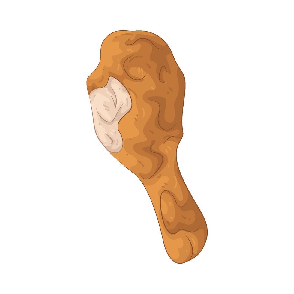 Illustration of Bitten Off Fried Chicken Leg vector
