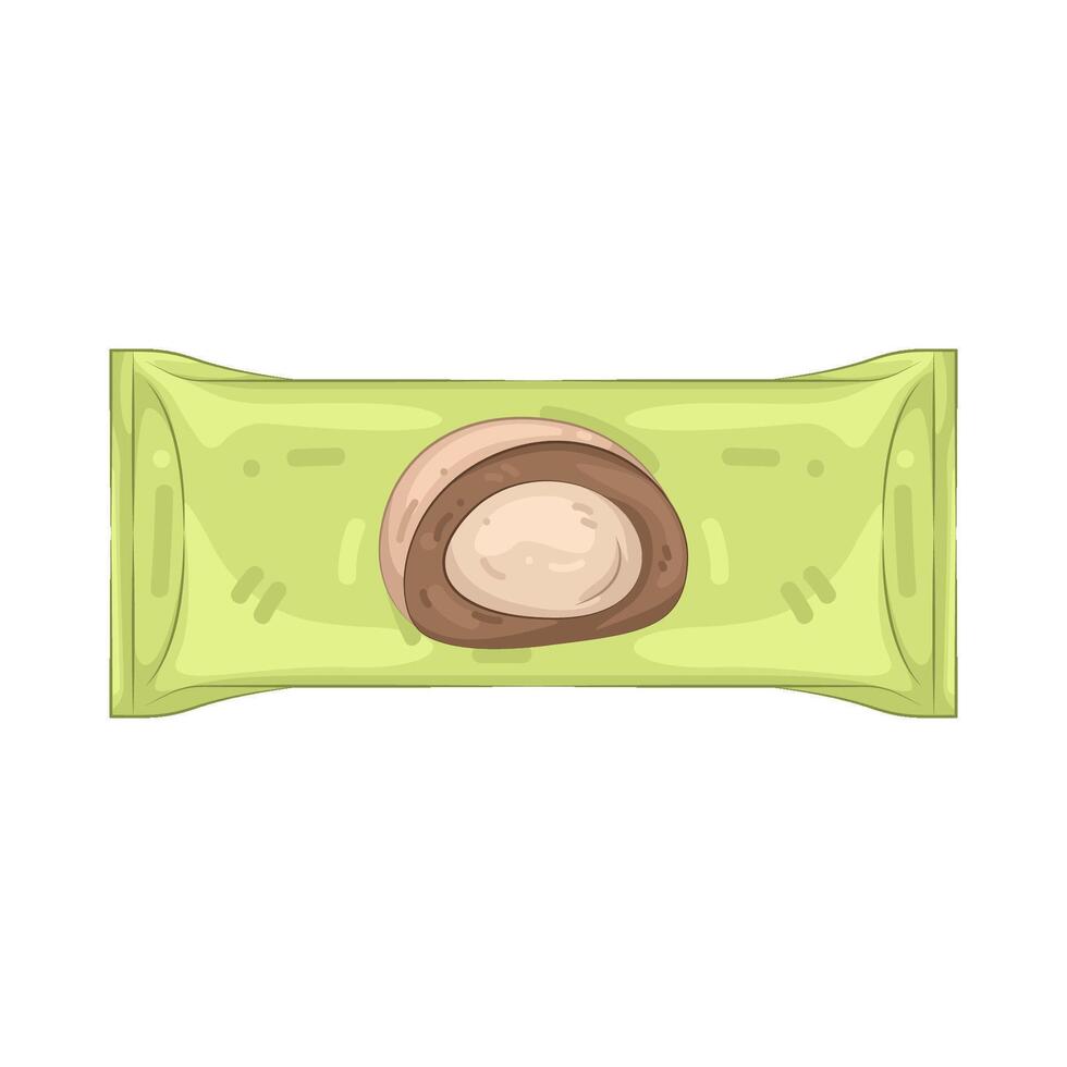 Illustration of mochi ice cream bag vector