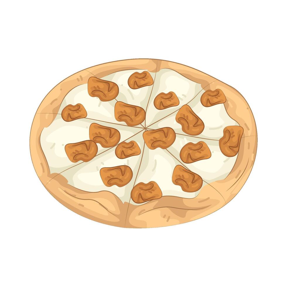 Illustration of Chicken Pizza vector