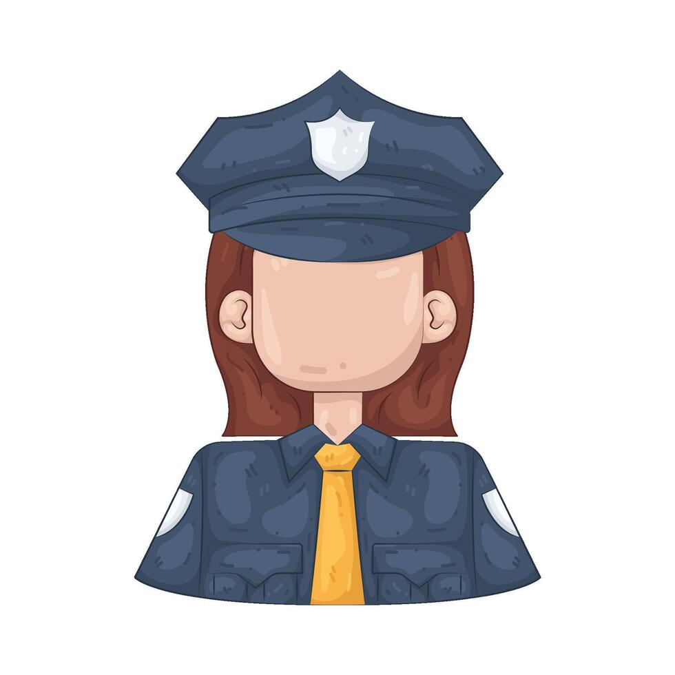Illustration of Policewoman vector