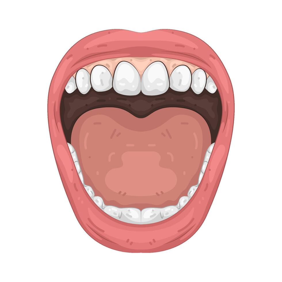 Illustration of Mouth vector
