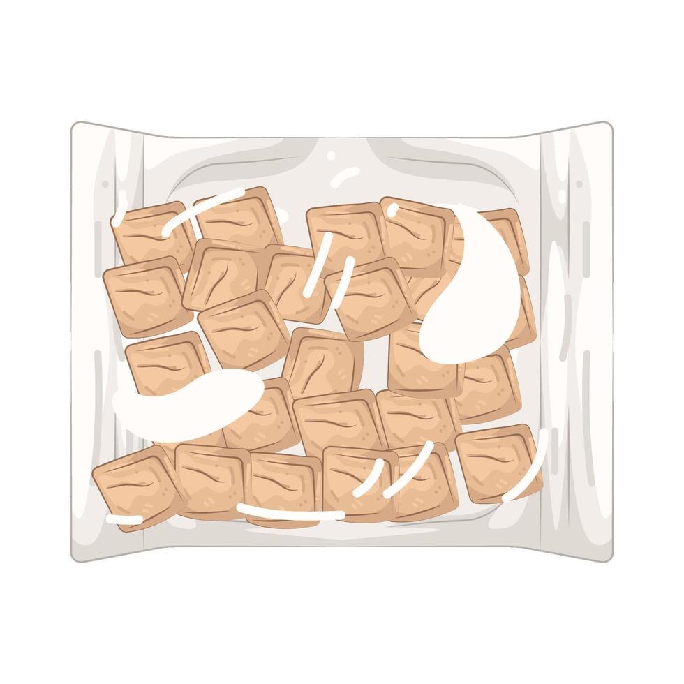 Illustration of Tofu Bag vector