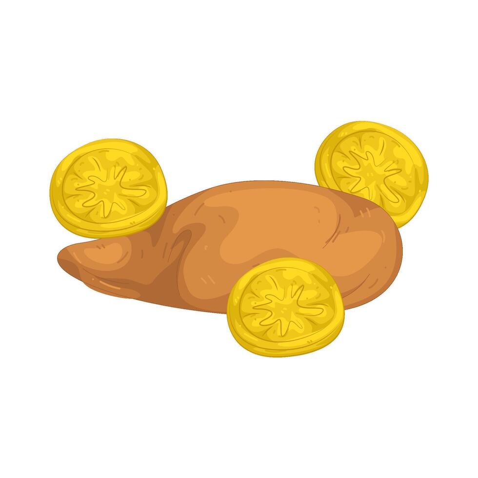 Illustration of Chicken and Lemon vector