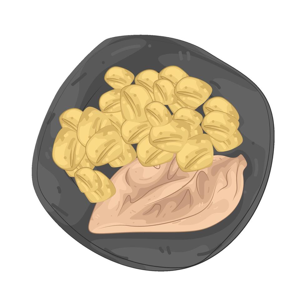 Illustration of Chicken and Nuts vector