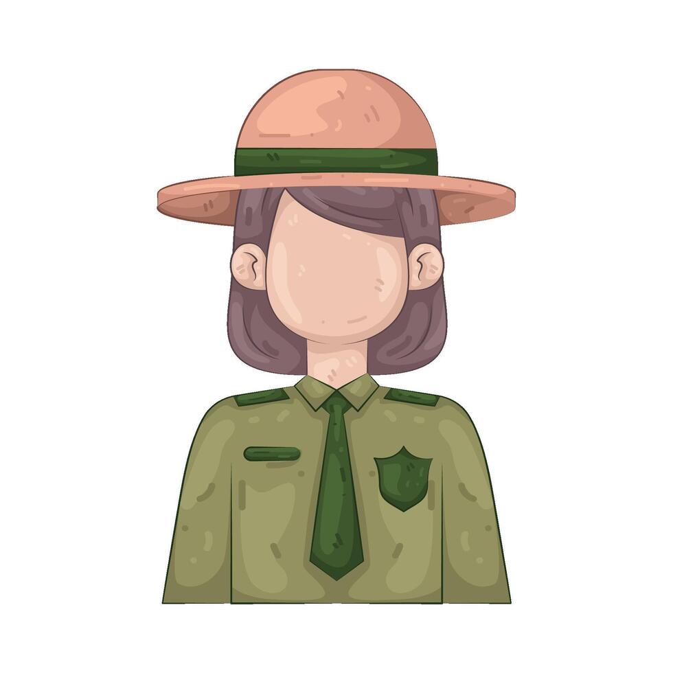 Illustration of Park Ranger vector
