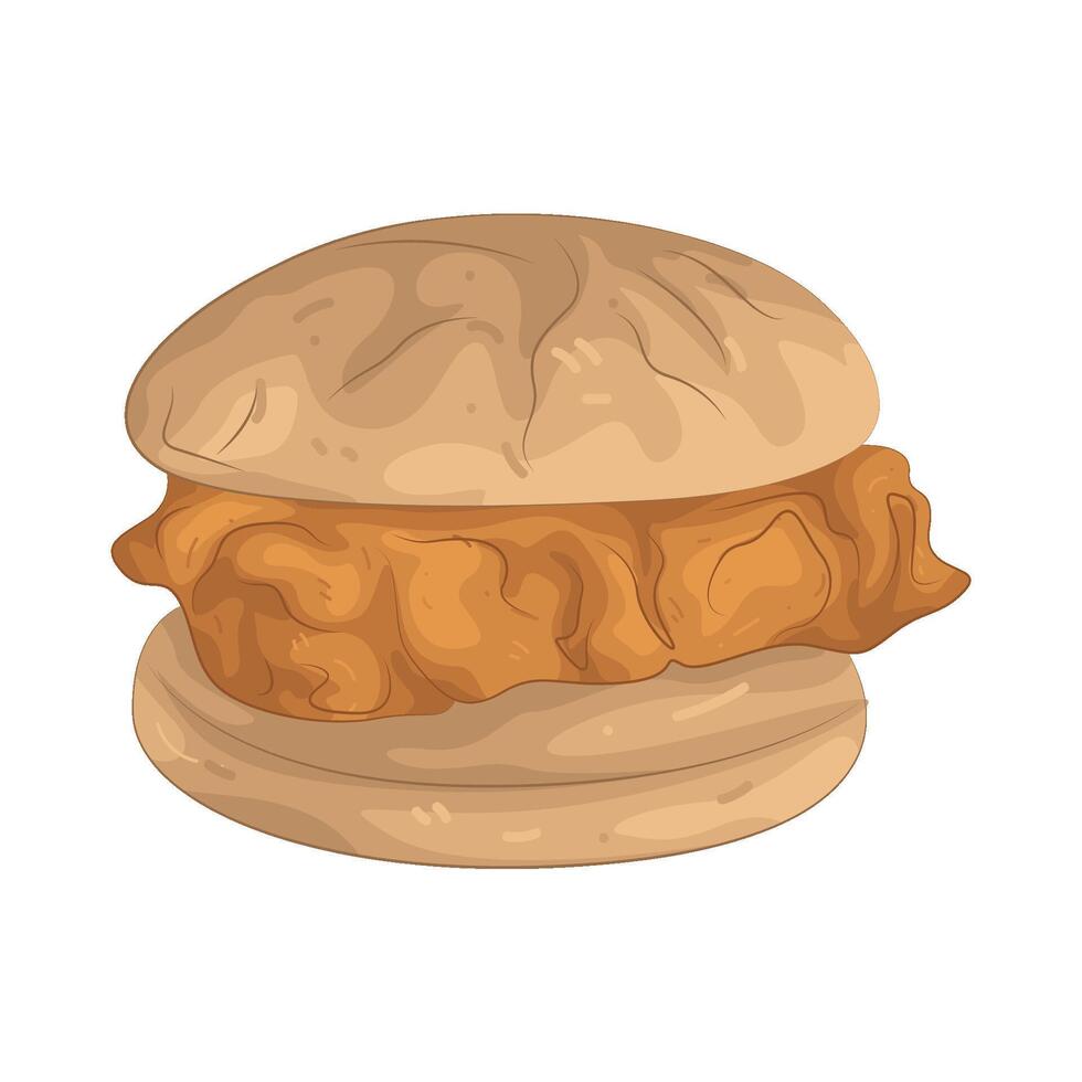 Illustration of Chicken Burger vector